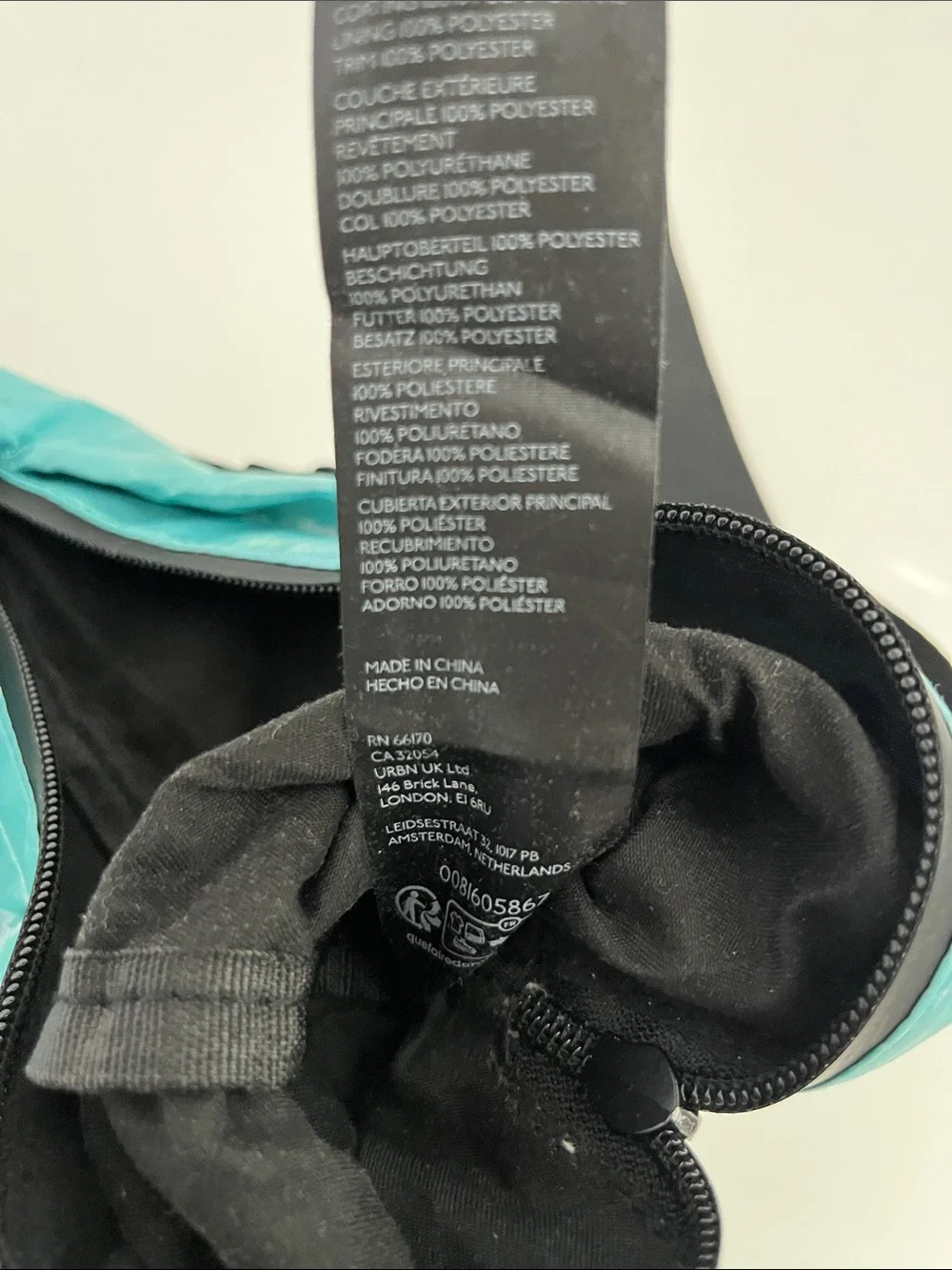 FREE PEOPLE MOVEMENT AQUA BLUE BUM BAG ZIP FOR WORKOUTS